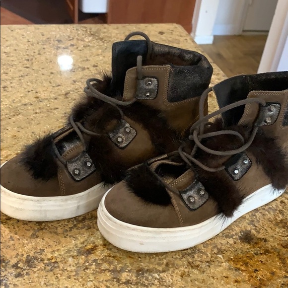 Meline High Tops with Faux Fur - Picture 1 of 6